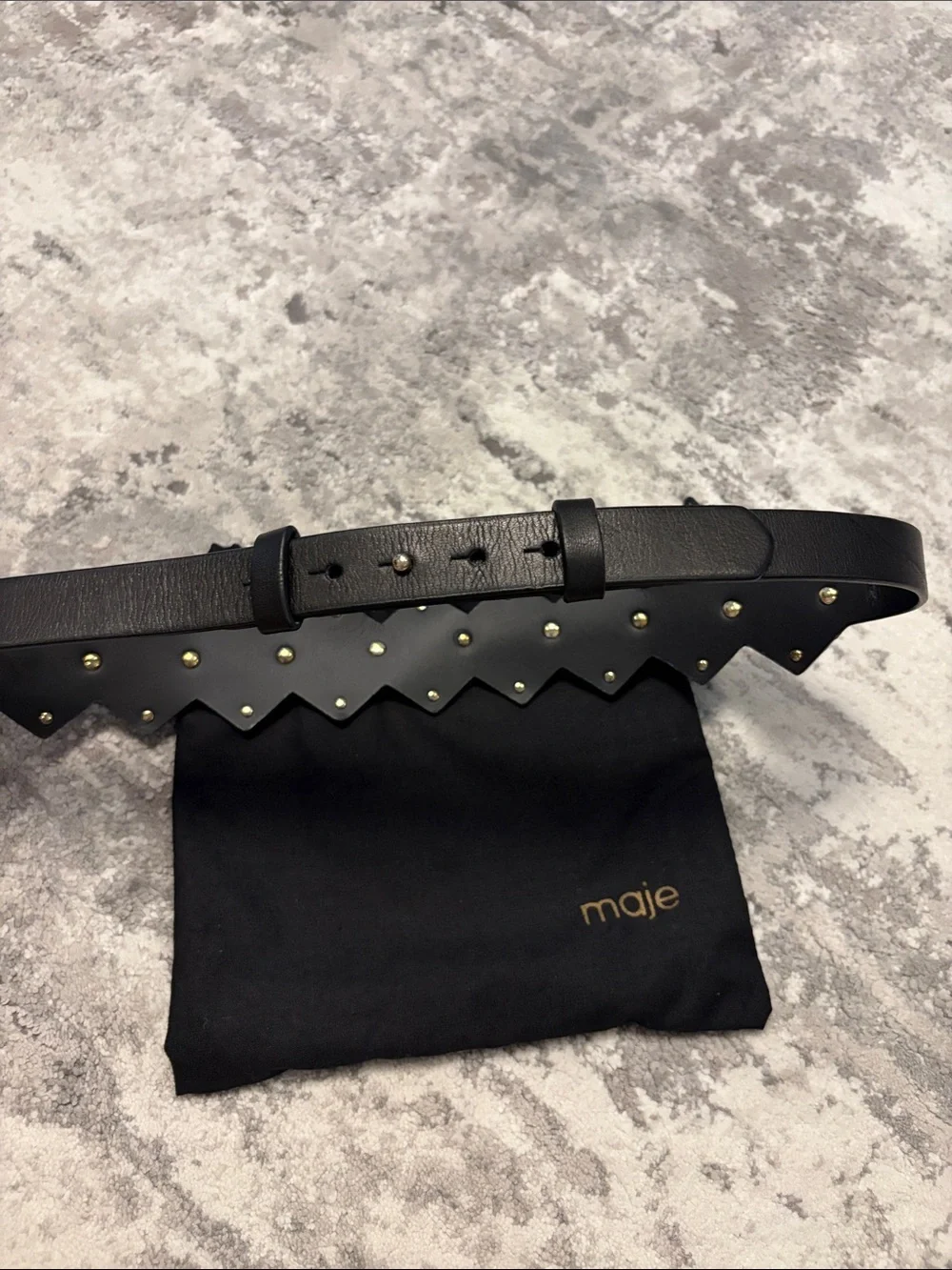 Maje black leather